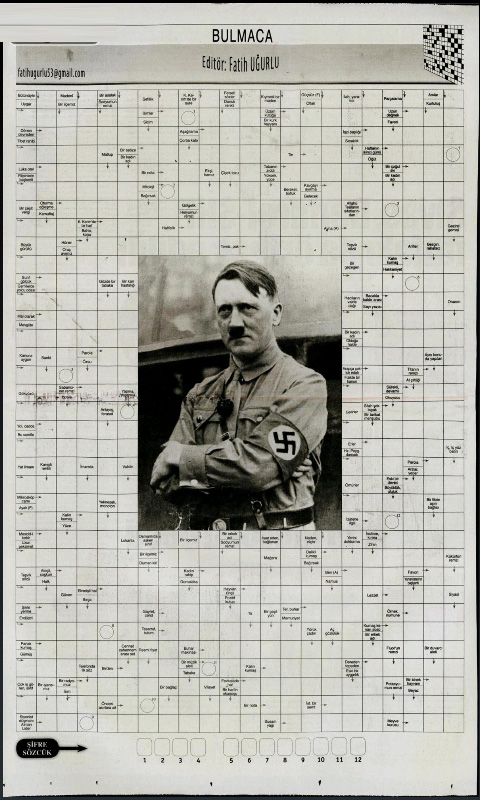 Yeni Akit  Gazetesi bulmaca Adolf Hitler