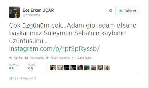 Ece Erken Uçar Süleyman Seba Twitter